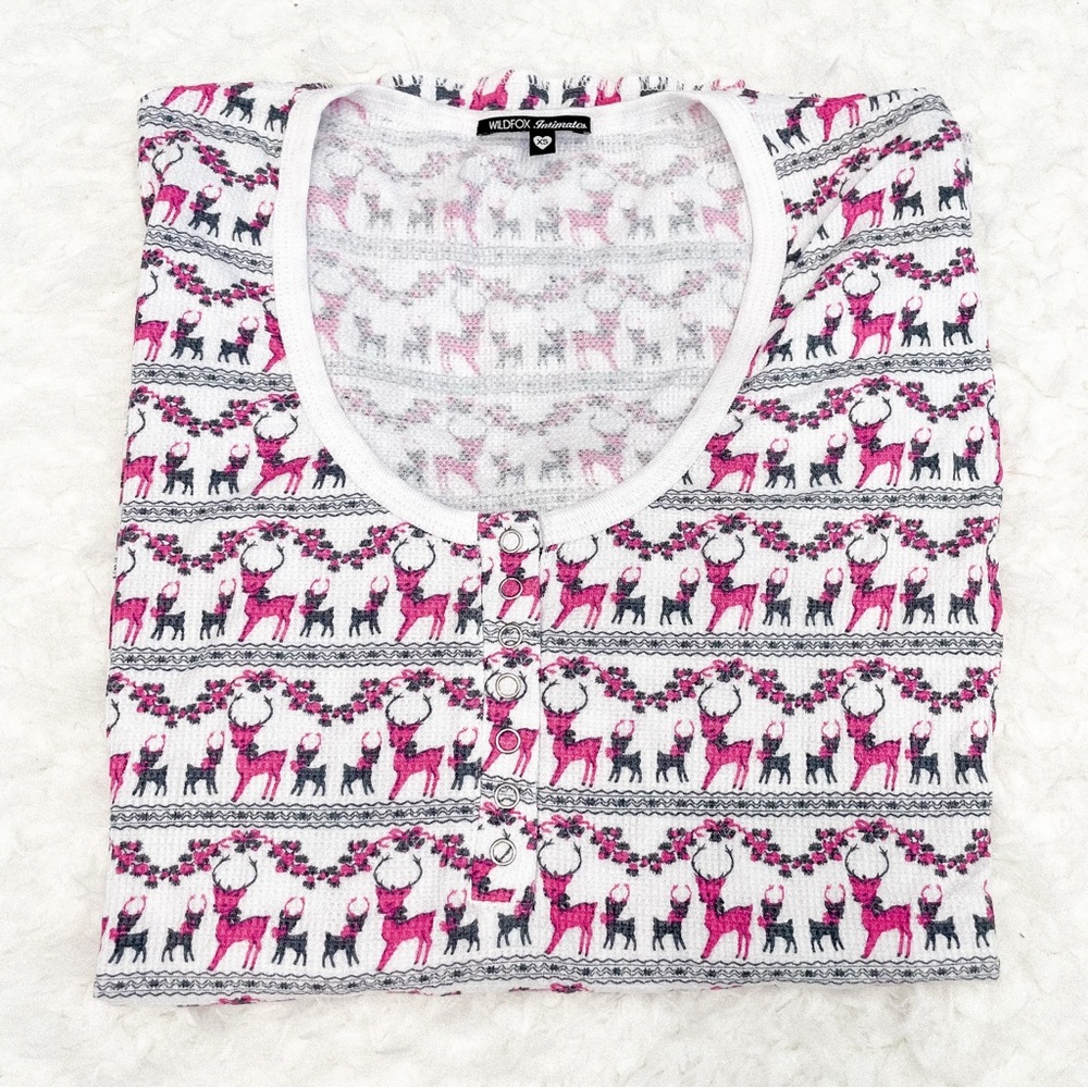 wildfox christmas holiday reindeer sleep shirt